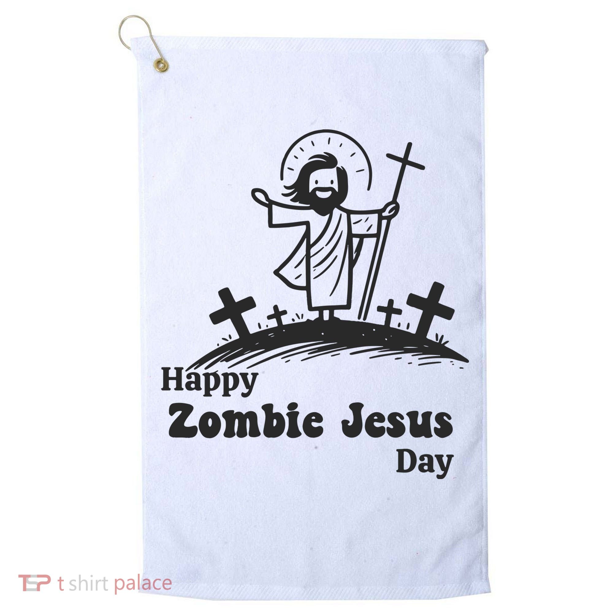 Funny Zombie Jesus Golf Towel