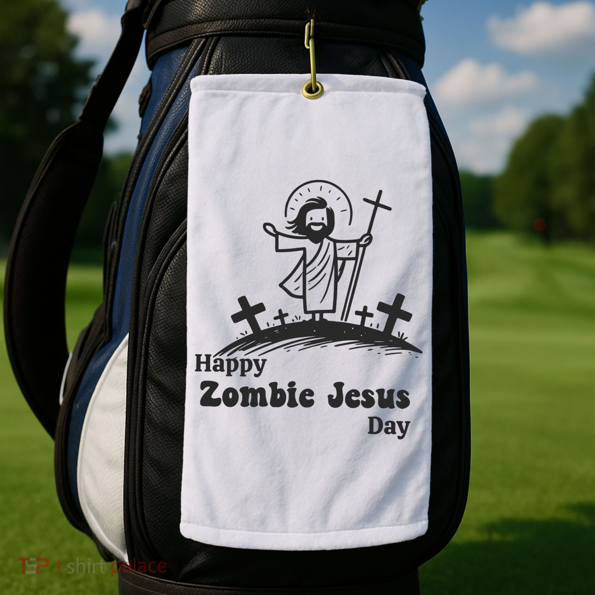 Funny Zombie Jesus Golf Towel