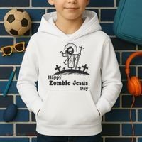 Funny Zombie Jesus Kids Hoodie thumb 2
