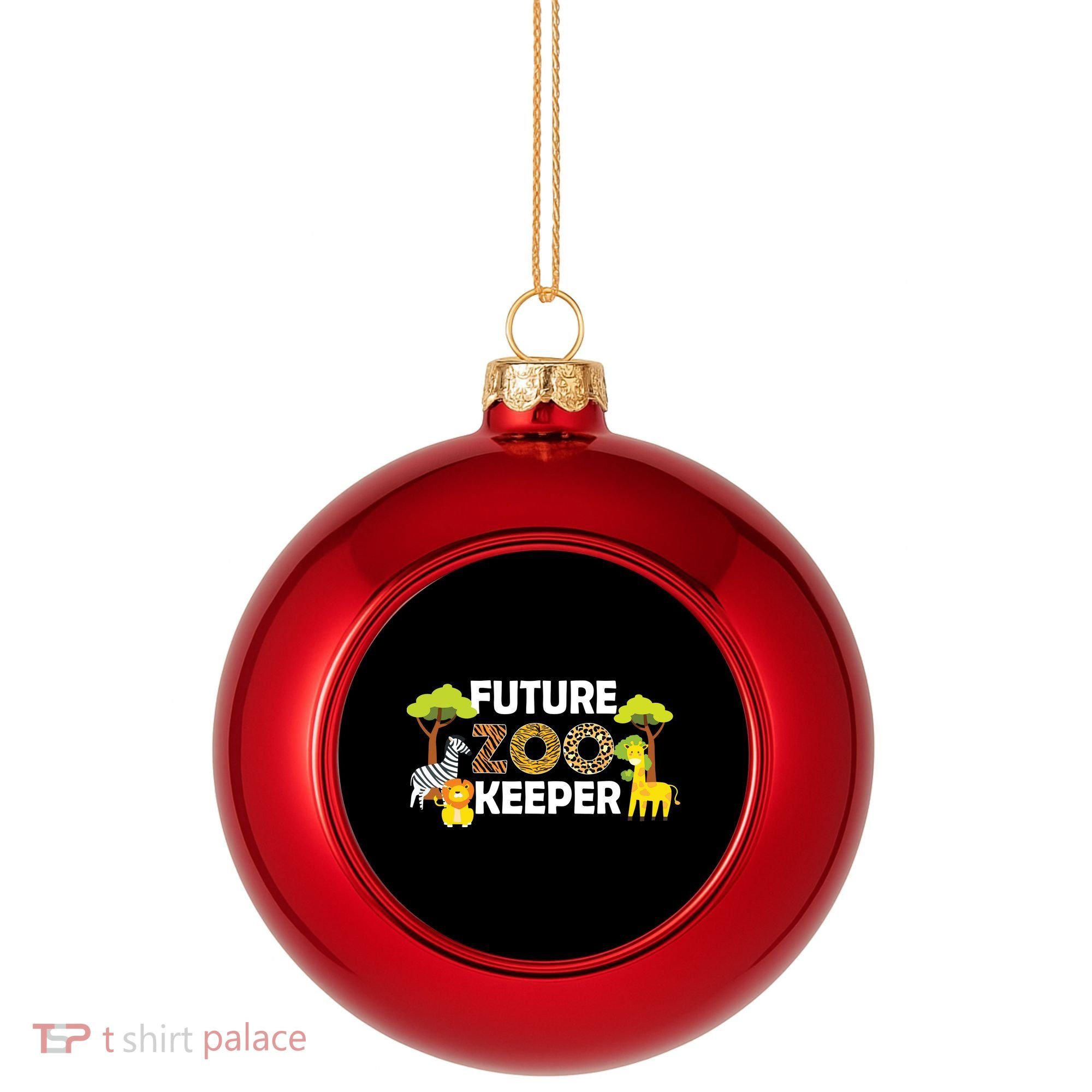 Future Zoo Keeper Safari Trip Zoo Keeper Adventure Wildlife Plastic Christmas Ball Ornament