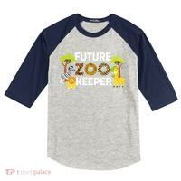 Future Zoo Keeper Safari Trip Zoo Keeper Adventure Wildlife Kids Colorblock Raglan Jersey thumb 0