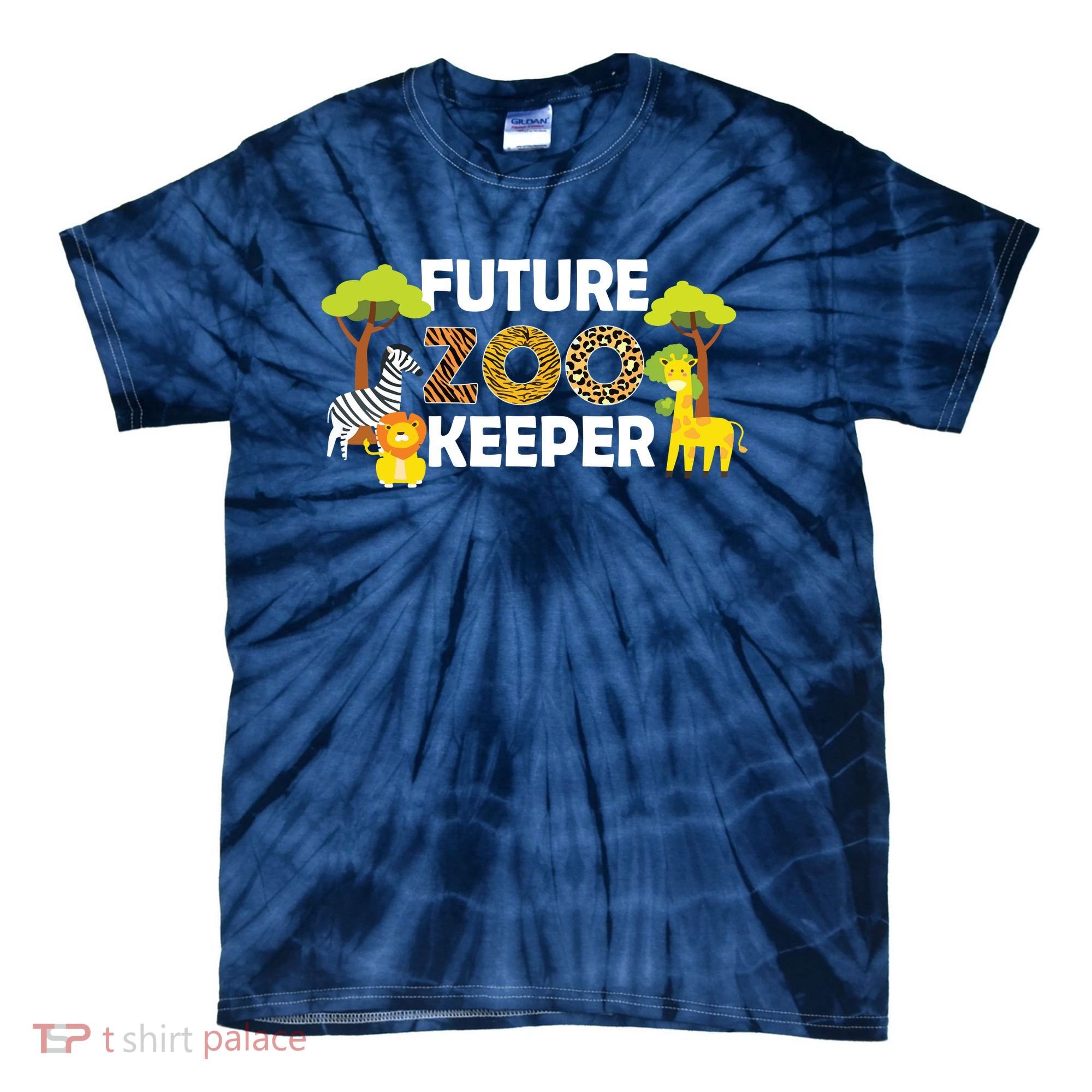 Future Zoo Keeper Safari Trip Zoo Keeper Adventure Wildlife Tie-Dye T-Shirt