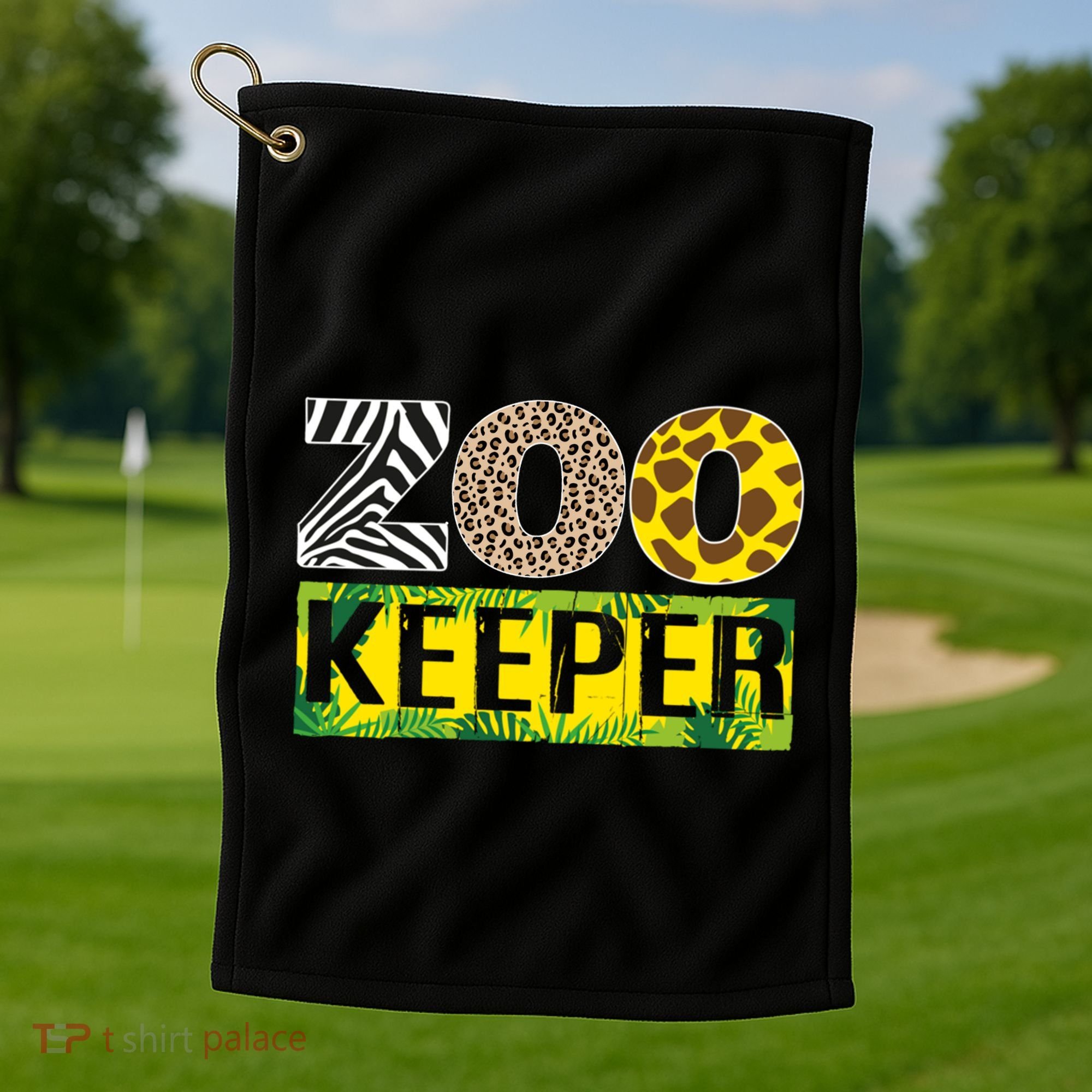 Funny Zoo Keeper Apparel Gifts Golf Towel