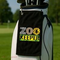 Funny Zoo Keeper Apparel Gifts Golf Towel thumb 2