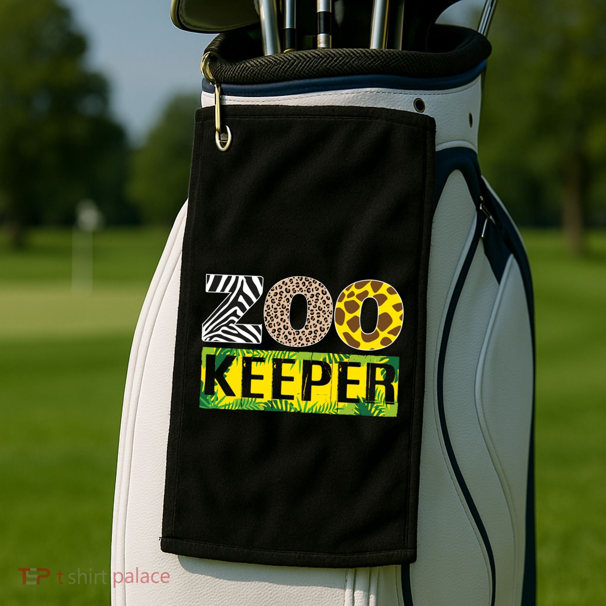 Funny Zoo Keeper Apparel Gifts Golf Towel