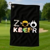 Funny Zoo Keeper Gift Golf Towel thumb 1