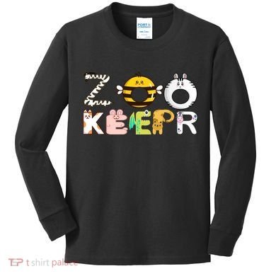 Funny Zoo Keeper Gift Kids Long Sleeve Shirt