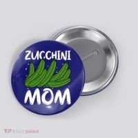Funny Zucchini Mom Vegetable Mothers' Day Gardener Lover Gift Button thumb 0