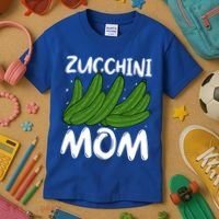 Funny Zucchini Mom Vegetable Mothers' Day Gardener Lover Gift Kids T-Shirt thumb 3