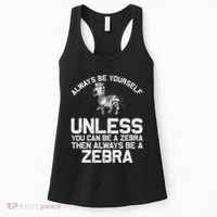 Funny Zebra Themed For Women African Wildlife Safari Women's Tank Top thumb 0