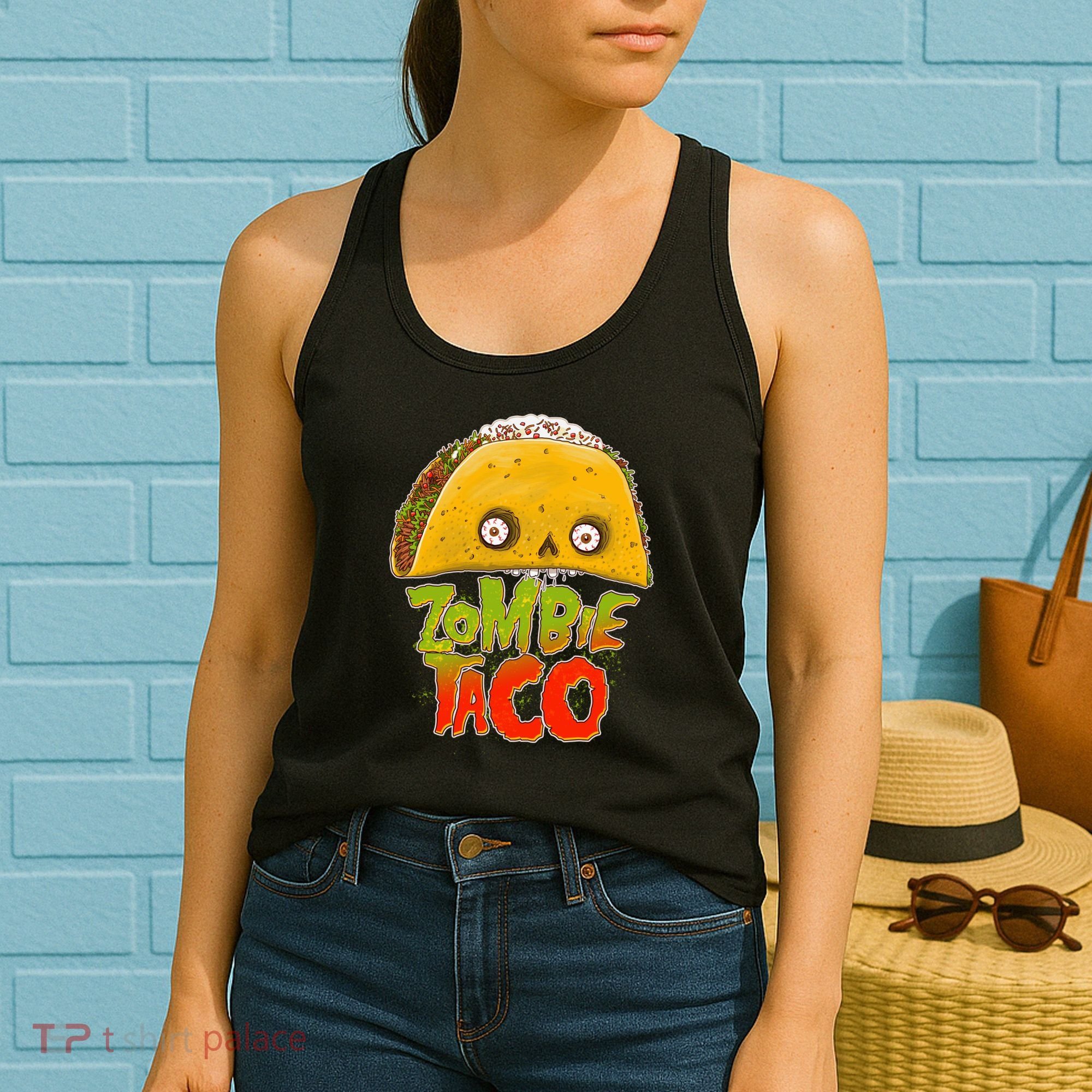 Funny Zombie Taco Women's Tank Top