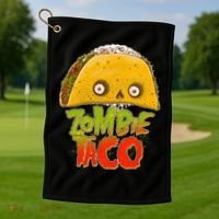 Funny Zombie Taco Golf Towel thumb 1