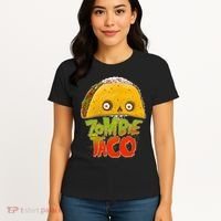 Funny Zombie Taco Women's T-Shirt thumb 4