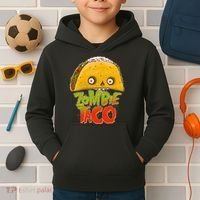 Funny Zombie Taco Kids Hoodie thumb 2