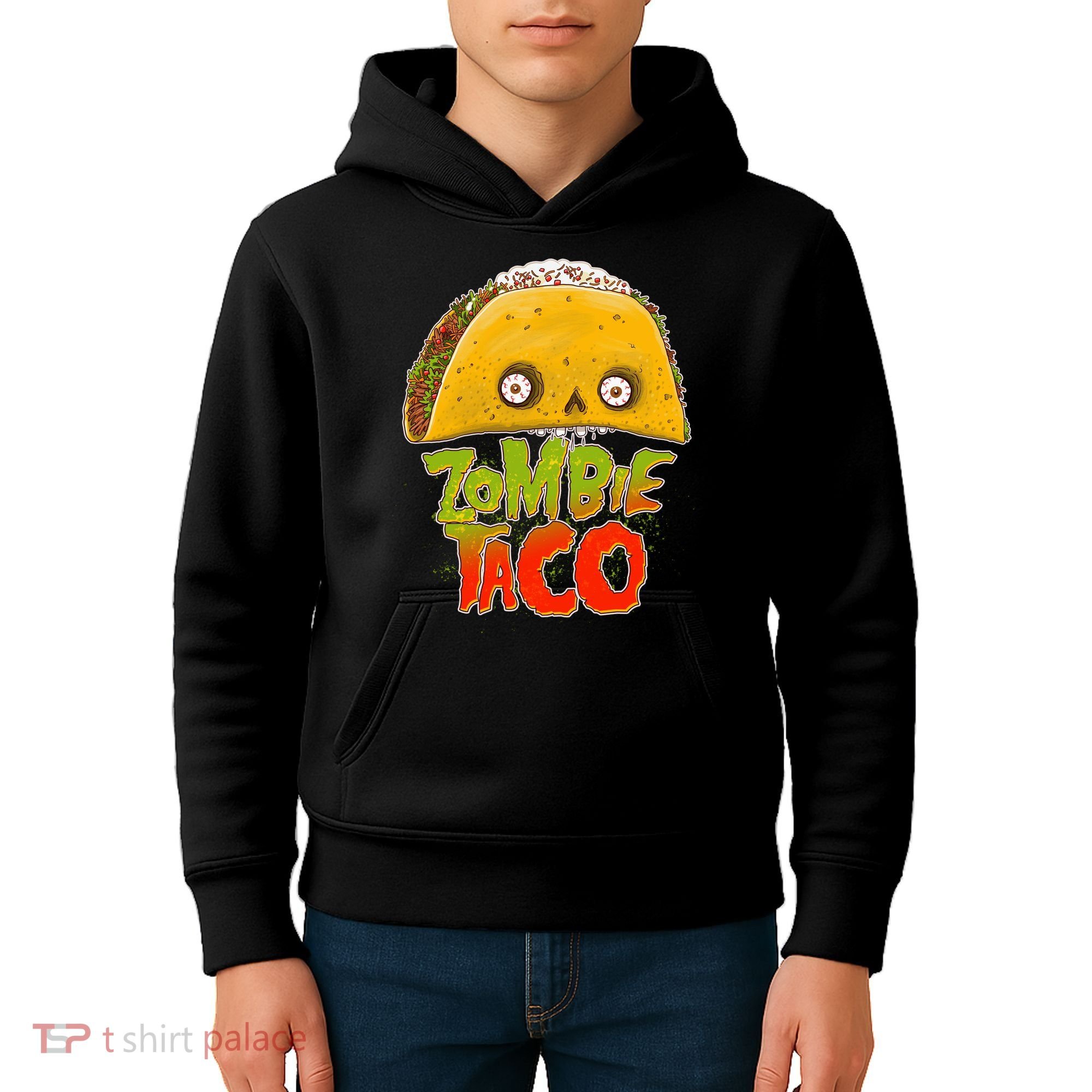 Funny Zombie Taco Kids Hoodie