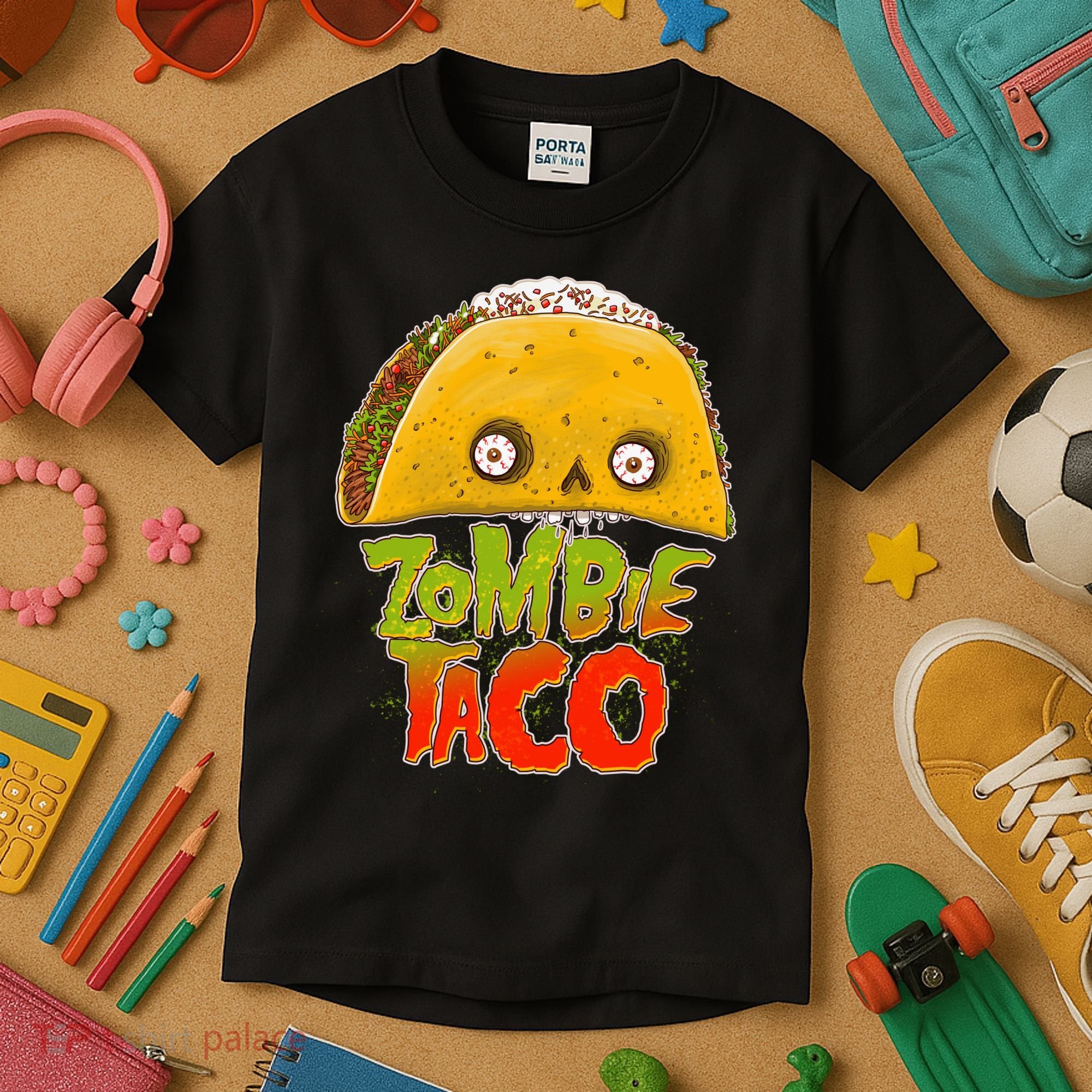 Funny Zombie Taco Kids T-Shirt