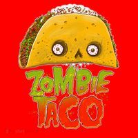 Funny Zombie Taco Santa Hat thumb 1