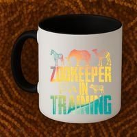 Funny Zookeepping Zookeeper Job Keeping Gift Zoo Keeper In Training Coffee Mug thumb 2