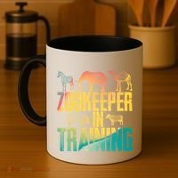 Funny Zookeepping Zookeeper Job Keeping Gift Zoo Keeper In Training Coffee Mug thumb 4