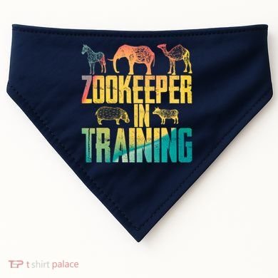 Funny Zookeepping Zookeeper Job Keeping Gift Zoo Keeper In Training USA-Made Doggie Bandana