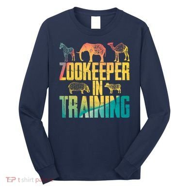 Funny Zookeepping Zookeeper Job Keeping Gift Zoo Keeper In Training Long Sleeve Shirt