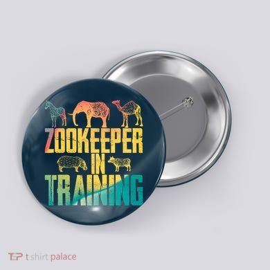 Funny Zookeepping Zookeeper Job Keeping Gift Zoo Keeper In Training Button