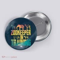 Funny Zookeepping Zookeeper Job Keeping Gift Zoo Keeper In Training Button thumb 0