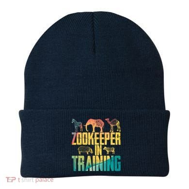 Funny Zookeepping Zookeeper Job Keeping Gift Zoo Keeper In Training Beanie