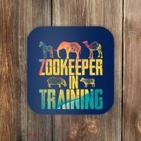 Funny Zookeepping Zookeeper Job Keeping Gift Zoo Keeper In Training Coaster thumb 0