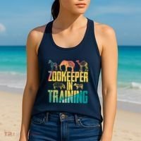 Funny Zookeepping Zookeeper Job Keeping Gift Zoo Keeper In Training Women's Tank Top thumb 2