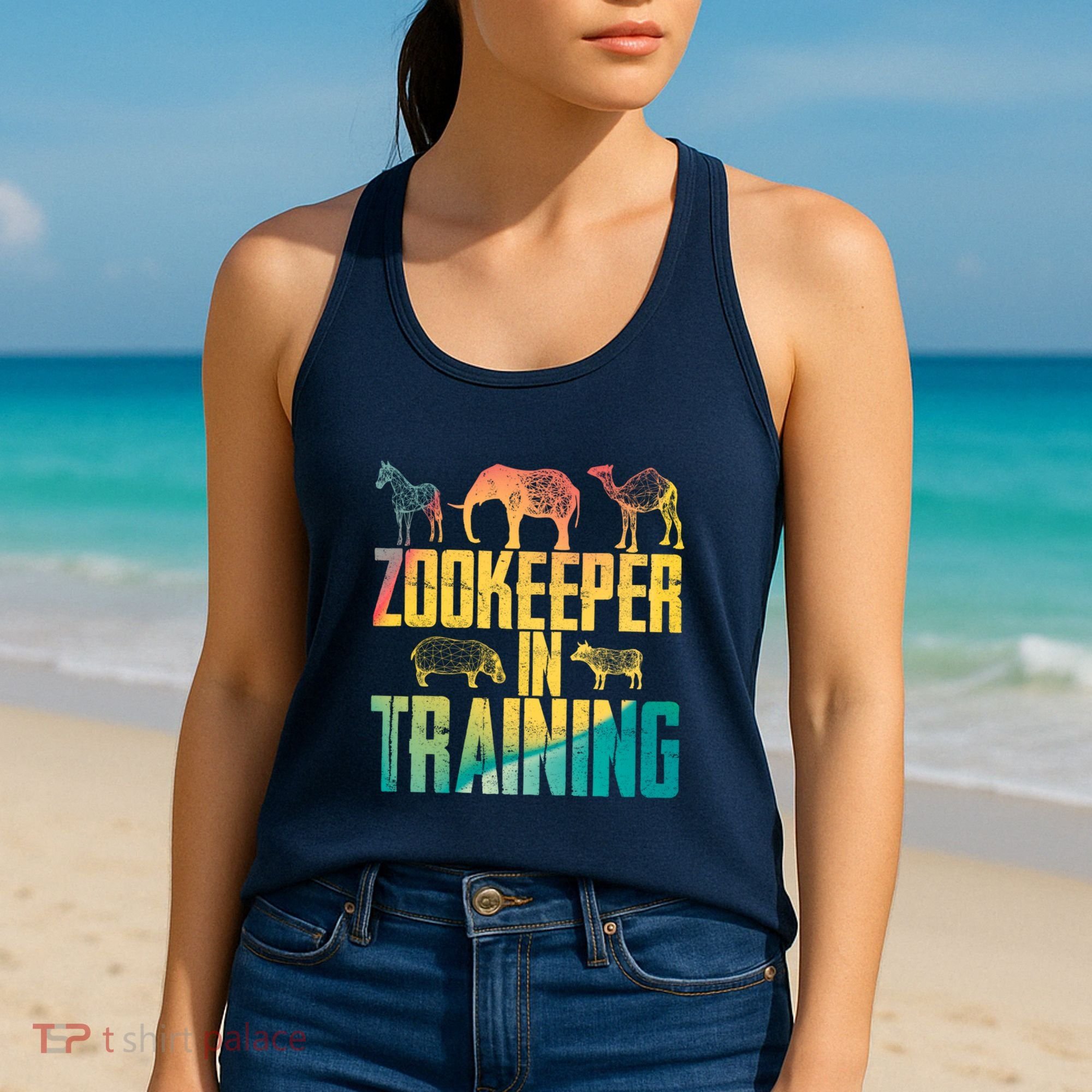 Funny Zookeepping Zookeeper Job Keeping Gift Zoo Keeper In Training Women's Tank Top