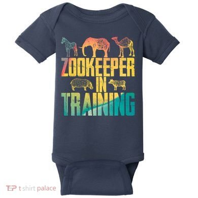 Funny Zookeepping Zookeeper Job Keeping Gift Zoo Keeper In Training Baby Bodysuit