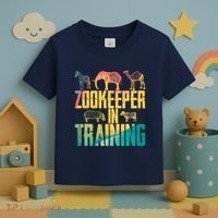 Funny Zookeepping Zookeeper Job Keeping Gift Zoo Keeper In Training Toddler T-Shirt thumb 3