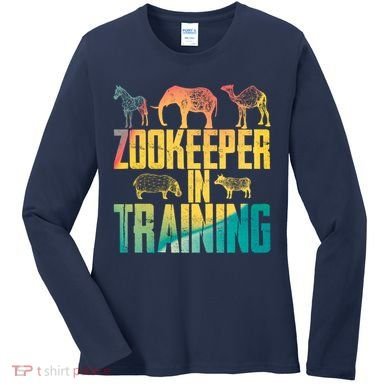Funny Zookeepping Zookeeper Job Keeping Gift Zoo Keeper In Training Women's Long Sleeve Shirt