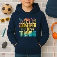 Funny Zookeepping Zookeeper Job Keeping Gift Zoo Keeper In Training Kids Hoodie thumb 2