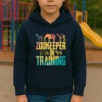 Funny Zookeepping Zookeeper Job Keeping Gift Zoo Keeper In Training Kids Hoodie thumb 3
