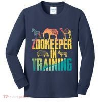 Funny Zookeepping Zookeeper Job Keeping Gift Zoo Keeper In Training Kids Long Sleeve Shirt thumb 0