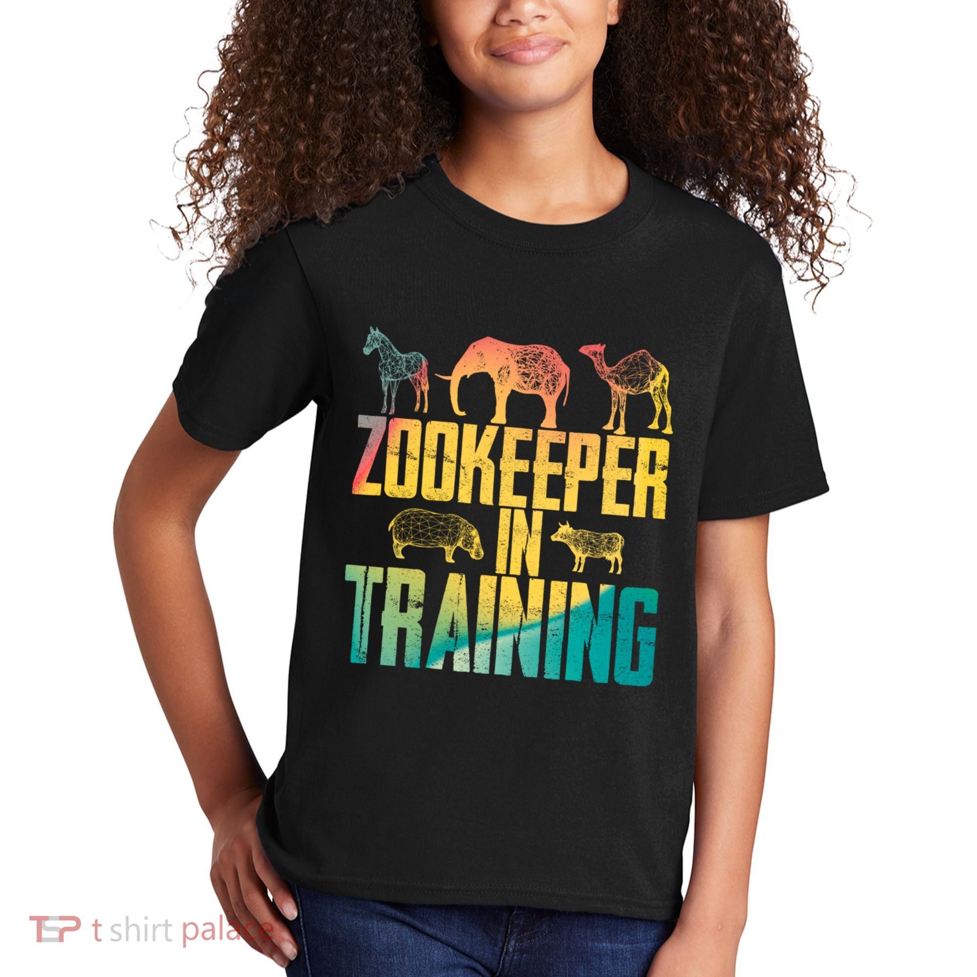 Funny Zookeepping Zookeeper Job Keeping Gift Zoo Keeper In Training Kids T-Shirt