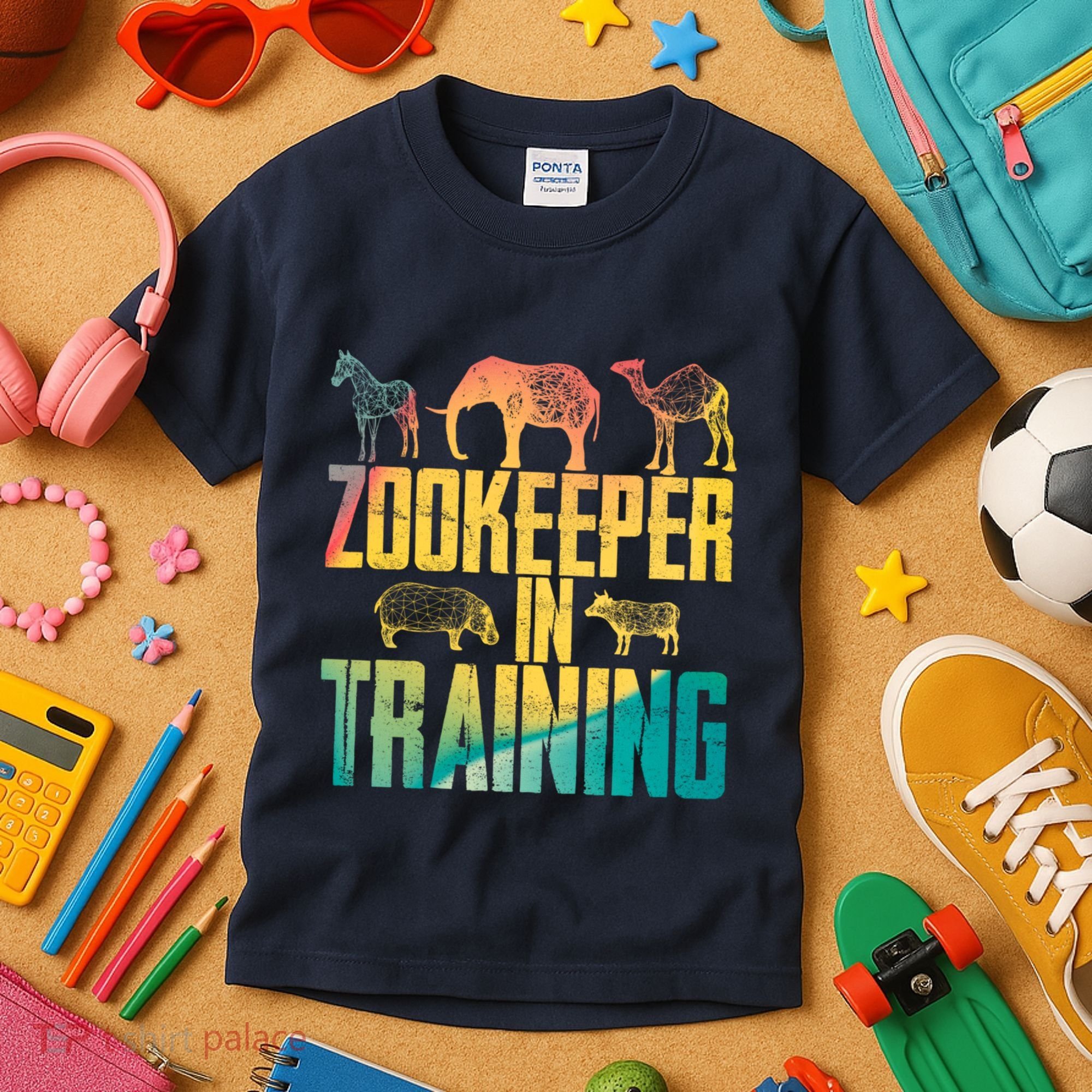 Funny Zookeepping Zookeeper Job Keeping Gift Zoo Keeper In Training Kids T-Shirt