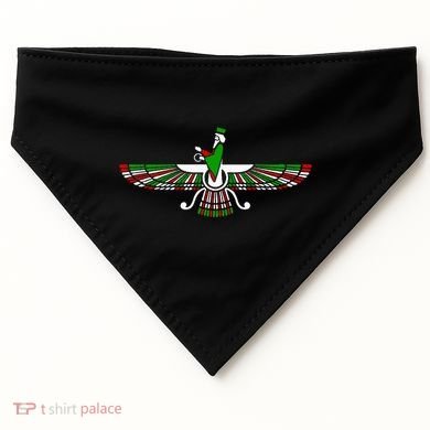 Faravahar Zarathustra Zoroastrian Farohar Iran Flag USA-Made Doggie Bandana