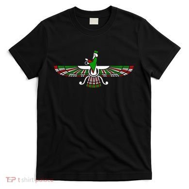 Faravahar Zarathustra Zoroastrian Farohar Iran Flag T-Shirt