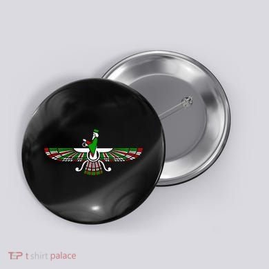 Faravahar Zarathustra Zoroastrian Farohar Iran Flag Button