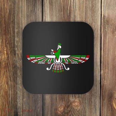 Faravahar Zarathustra Zoroastrian Farohar Iran Flag Coaster