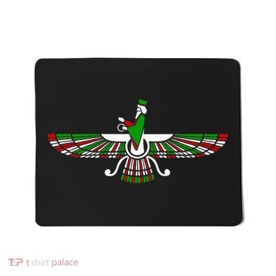 Faravahar Zarathustra Zoroastrian Farohar Iran Flag Mousepad