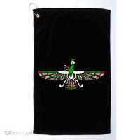 Faravahar Zarathustra Zoroastrian Farohar Iran Flag Golf Towel thumb 0
