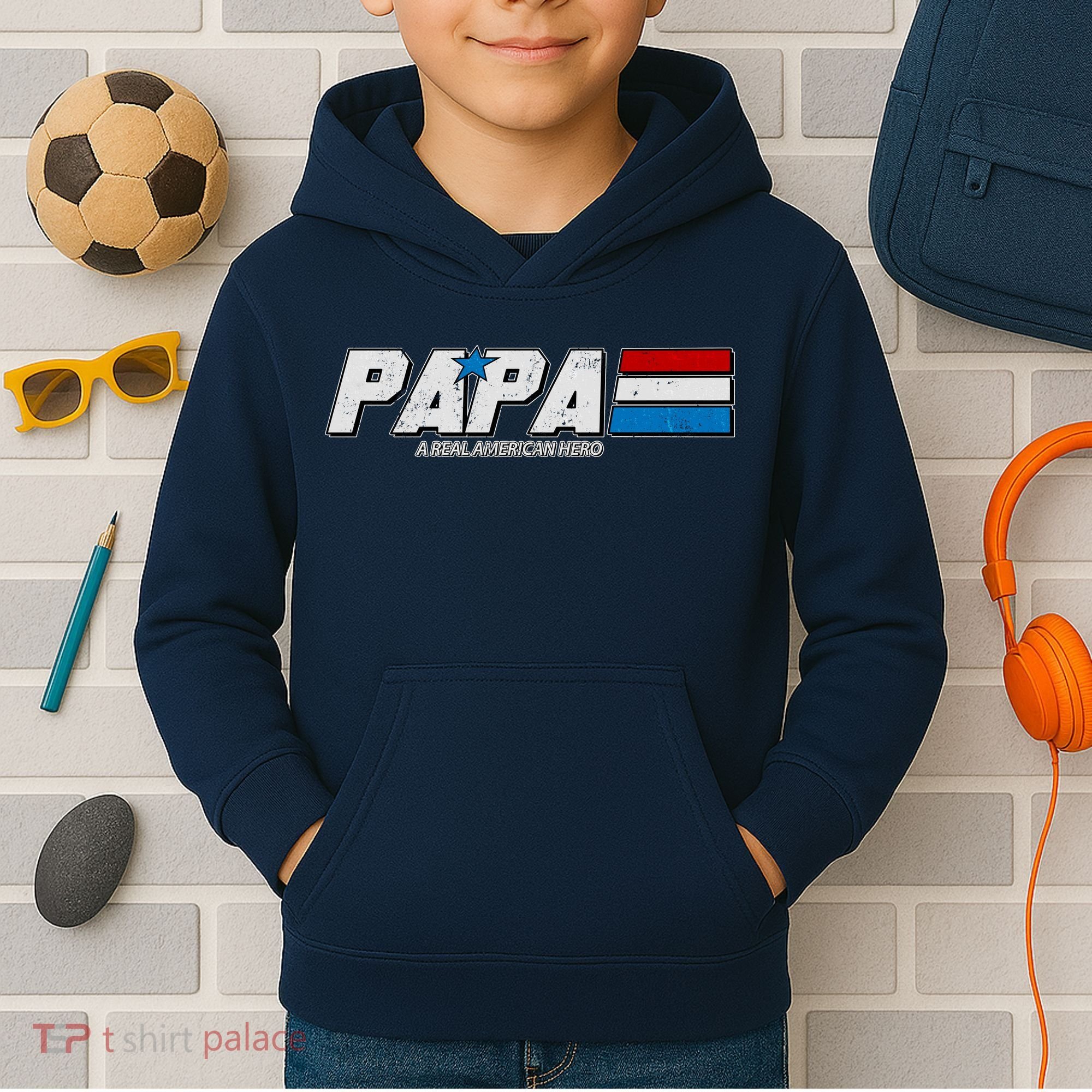 G.I. Papa Real American Hero Kids Hoodie