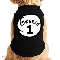 Gobble 1 2 3 Funny Thanksgiving Matching Doggie Tank thumb 0