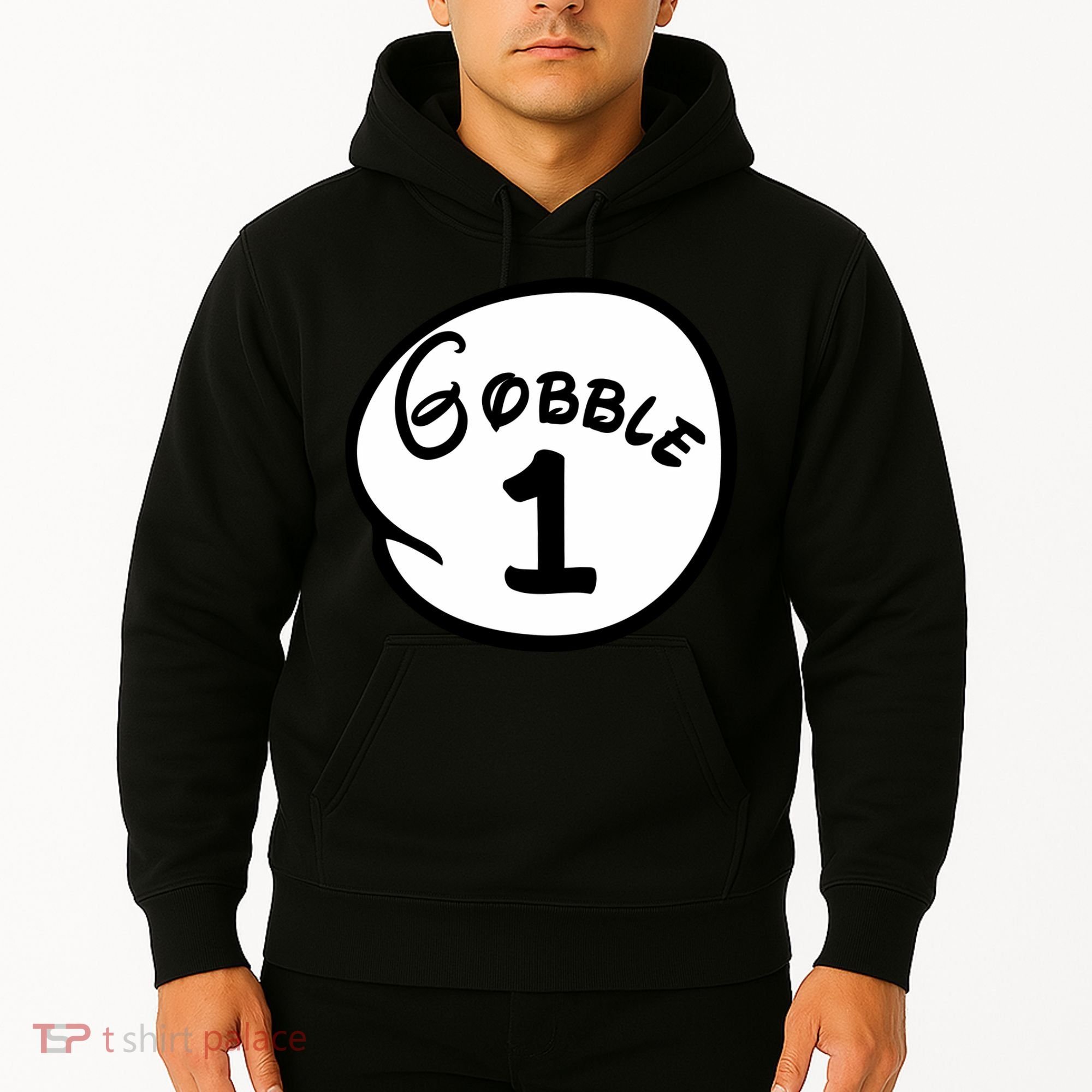 Gobble 1 2 3 Funny Thanksgiving Matching Hoodie