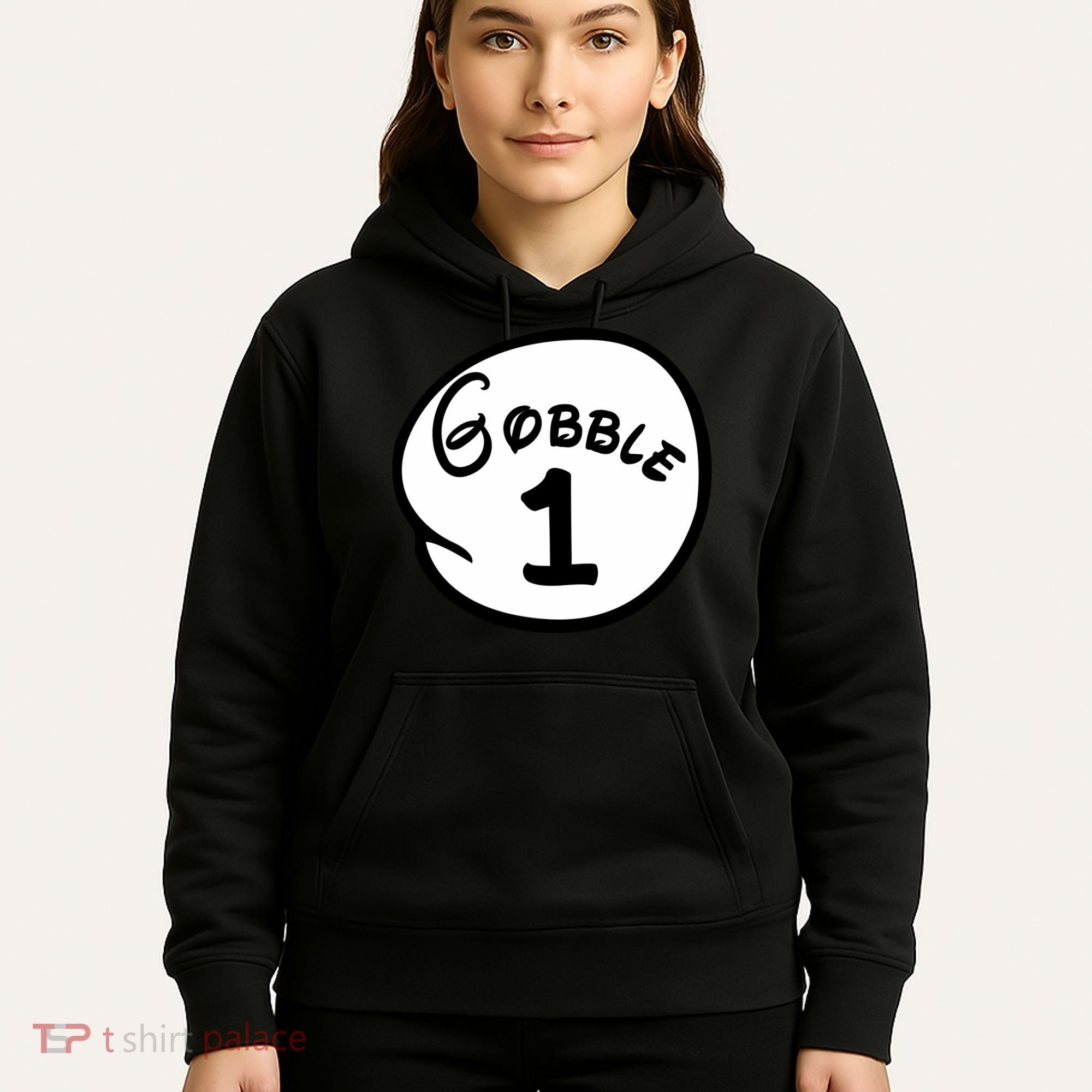 Gobble 1 2 3 Funny Thanksgiving Matching Hoodie