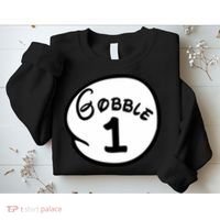 Gobble 1 2 3 Funny Thanksgiving Matching Sweatshirt thumb 2